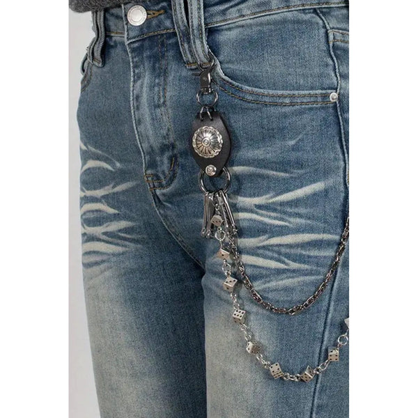 Dice Layered Clip Pocket Chain