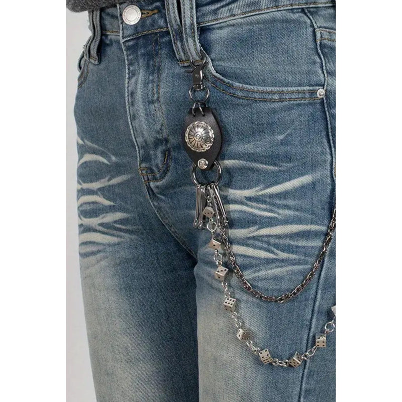 Dice Layered Clip Pocket Chain
