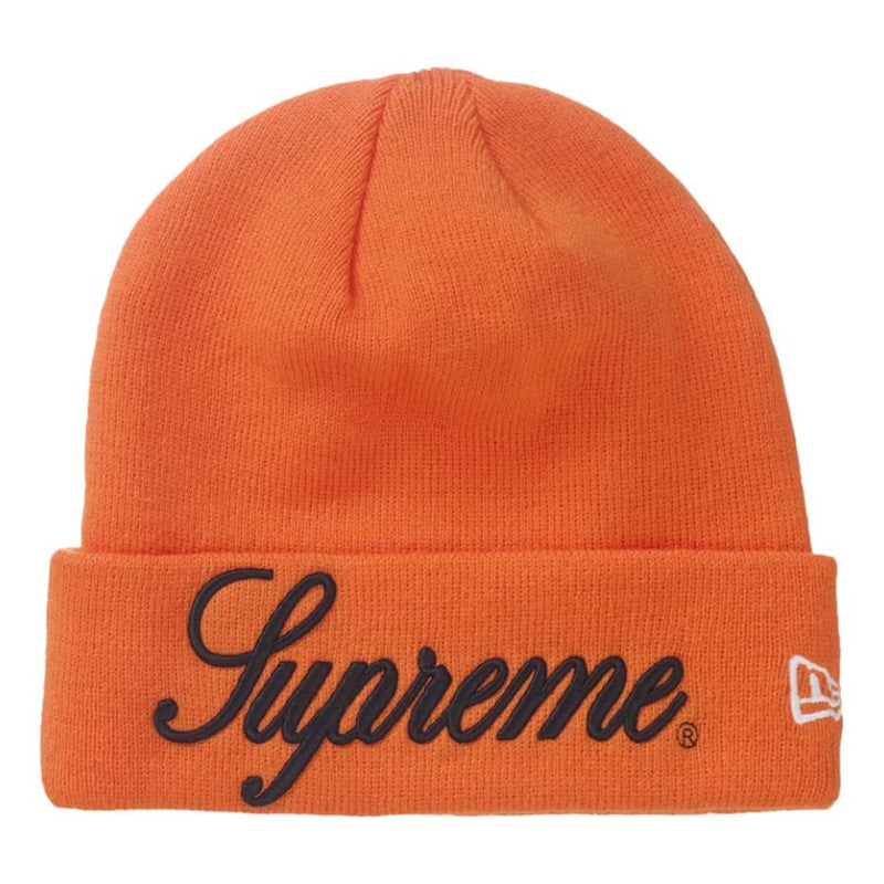 Supreme New Era Script Beanie “Orange”