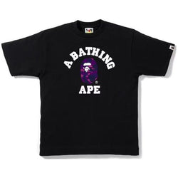 Bape A Bathing Ape College Tee "Black/Purple"