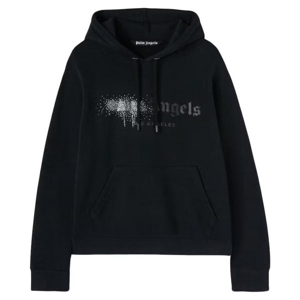 Palm Angels Rhinestone Sprayed Hoodie “Black”