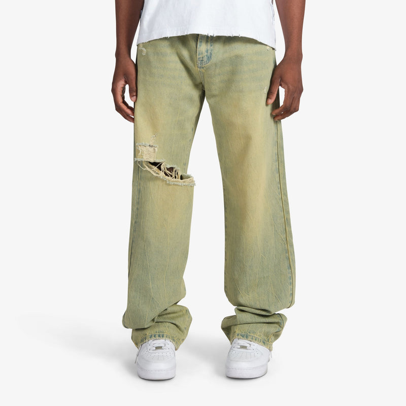 Gala Original Chloro Relaxed Denim Jeans "Sun Bleached Sage"