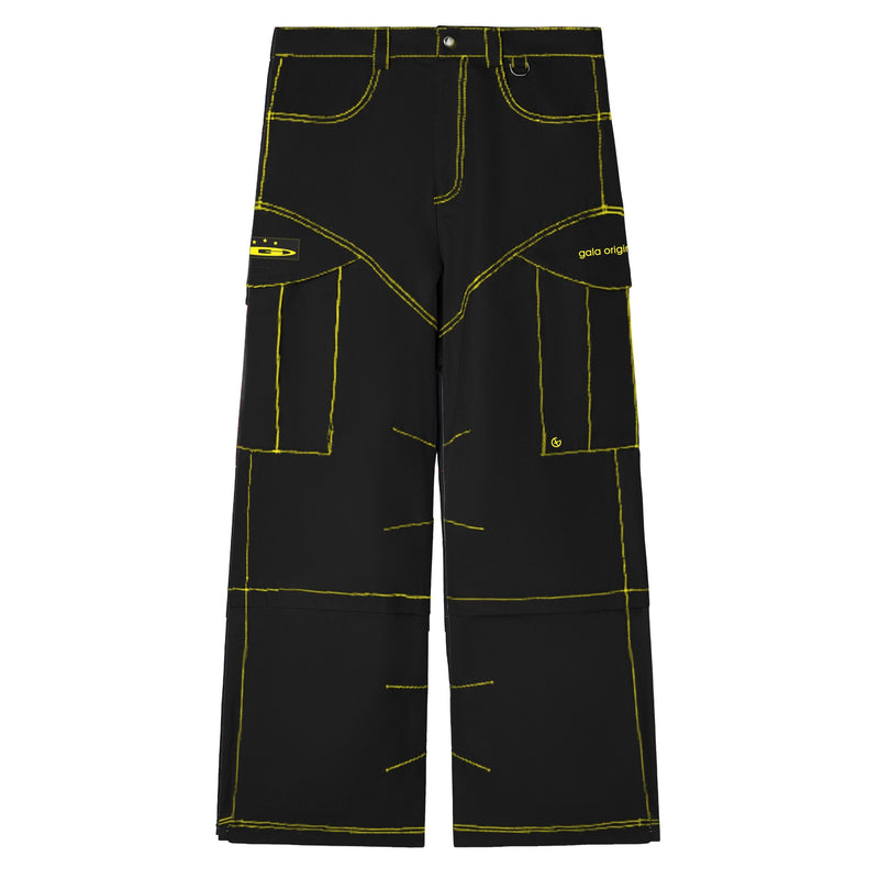 Gala Original Contrast Cargos "Black/Yellow"