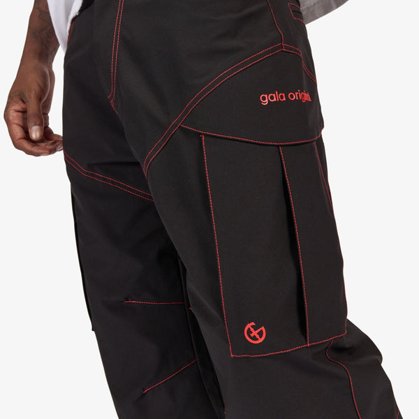 Gala Original Contrast Cargos "Black/Red"