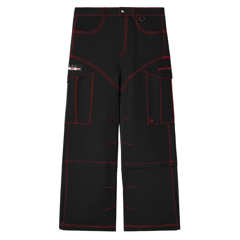 Gala Original Contrast Cargos "Black/Red"