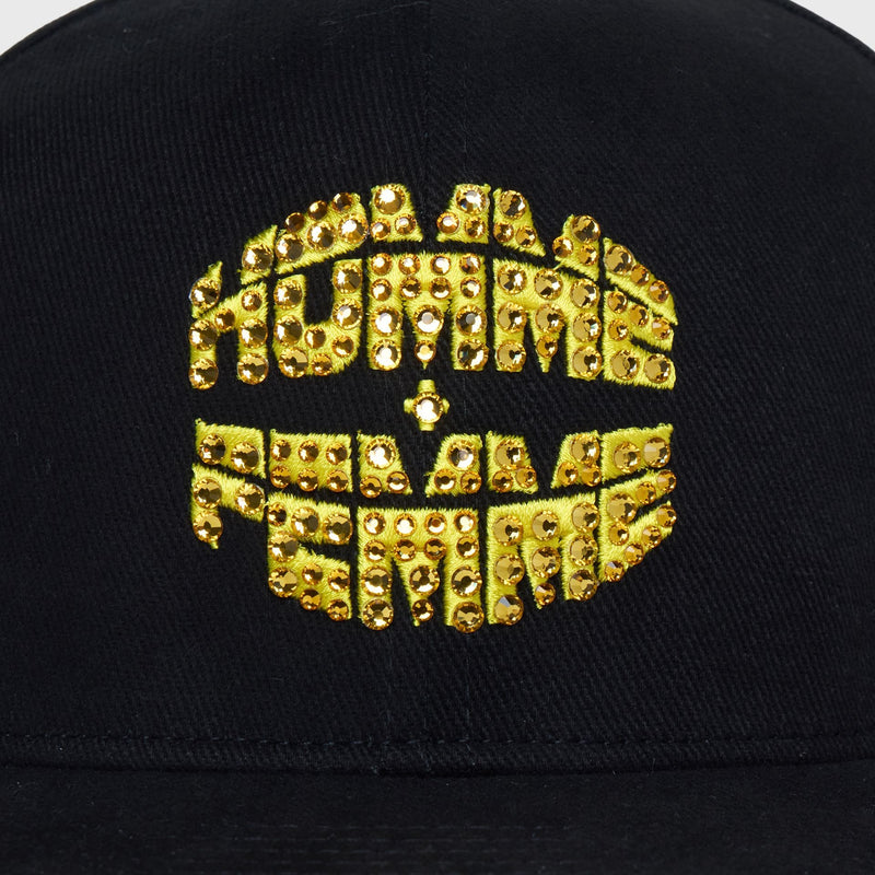 Homme Femme Japan Gemstone Snapback Hat “Black/Yellow"