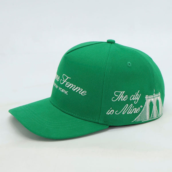 Homme Femme New York Royalty Snapback Hat “Green"