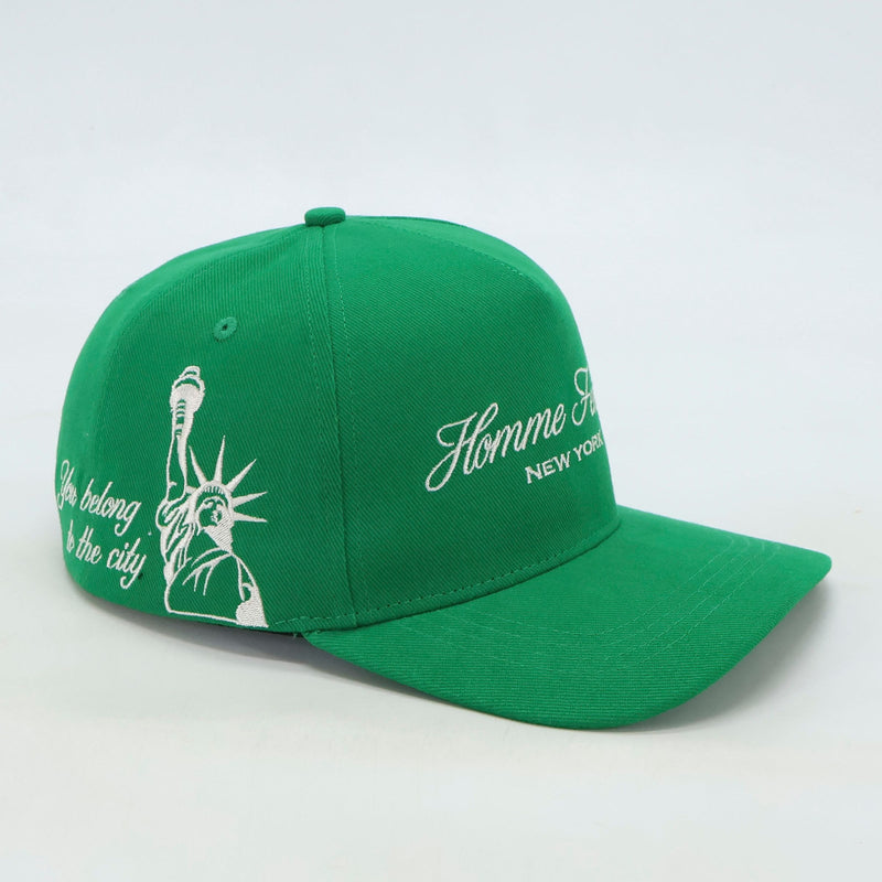 Homme Femme New York Royalty Snapback Hat “Green"