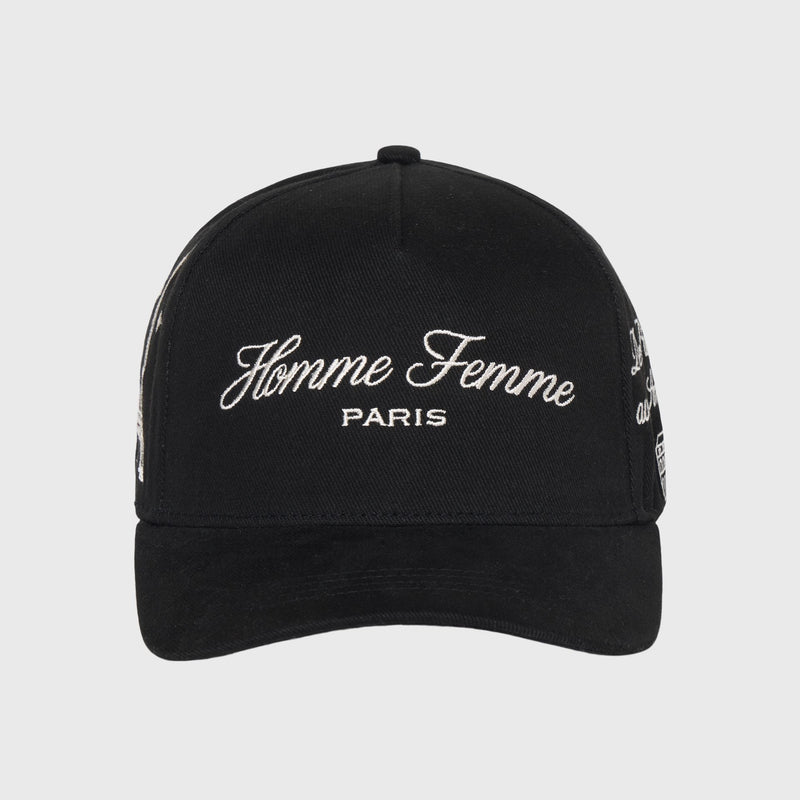 Homme Femme Paris Prestige Snapback Hat “Black"