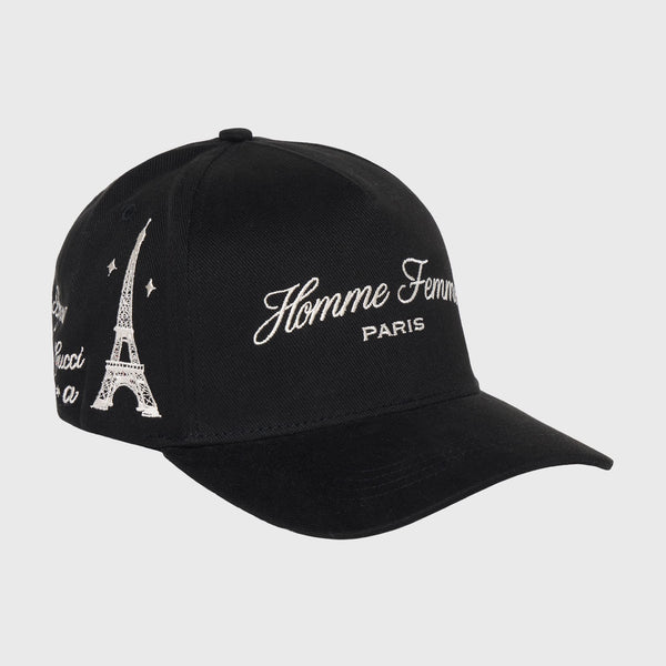 Homme Femme Paris Prestige Snapback Hat “Black"