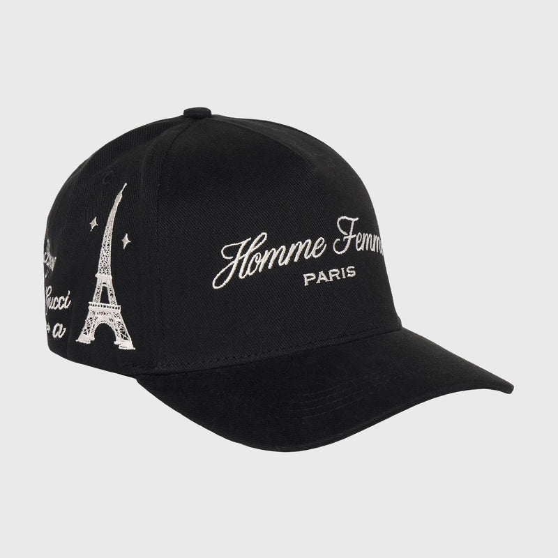 Homme Femme Paris Prestige Snapback Hat “Black"