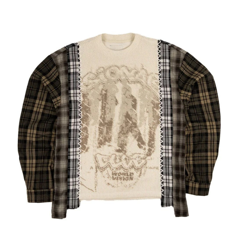 Visionary Club Harvest Patchwork Knitted Flannel