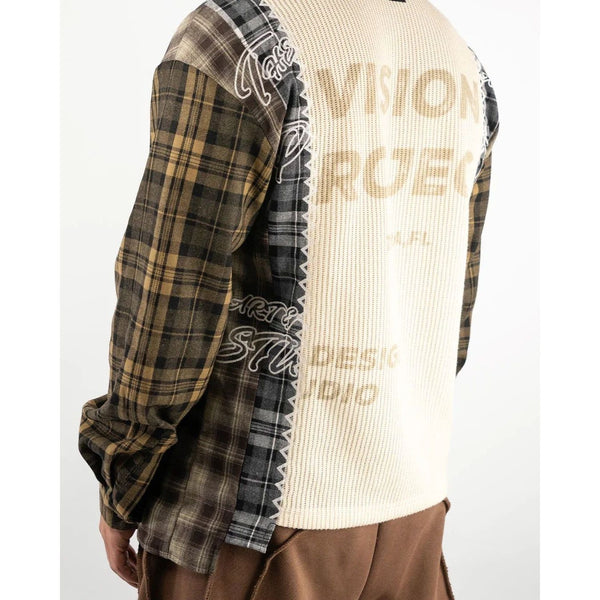 Visionary Club Harvest Patchwork Knitted Flannel