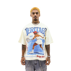Heights District Heritage Racket Club Tee "White"