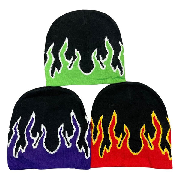 Y2K Flame Beanie