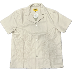 GFTD LA Prest Button Up Shirt "Bone"