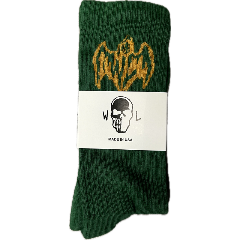 Warren Lotas Bat Reaper Socks "Green/Gold"