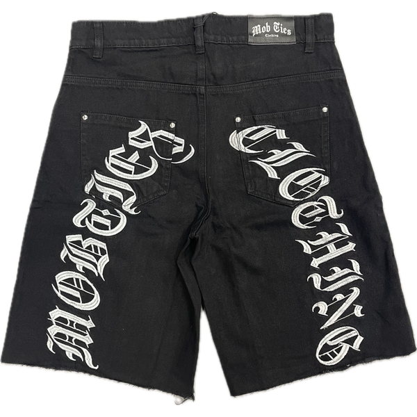 Mobties Denim Jean Shorts "Black"