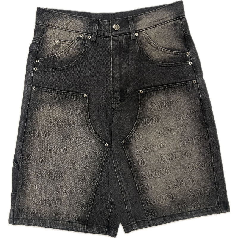 Anto Engraved Jorts "Black Wash"