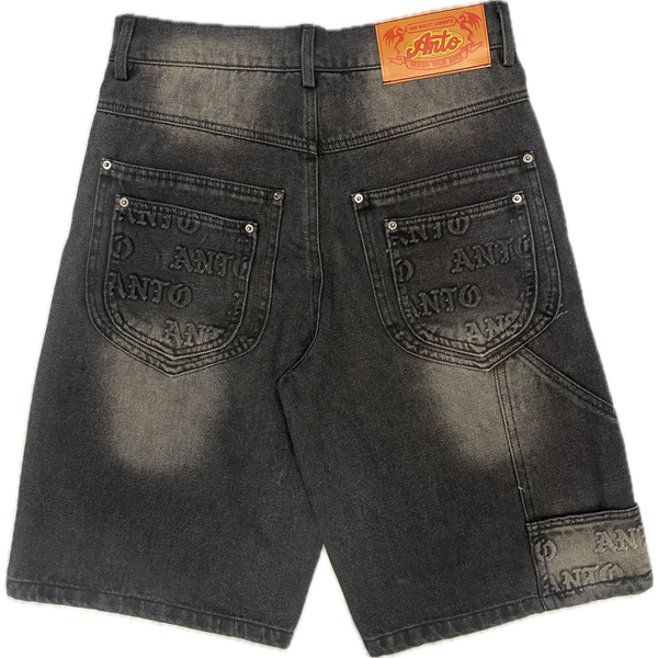 Anto Engraved Jorts "Black Wash"