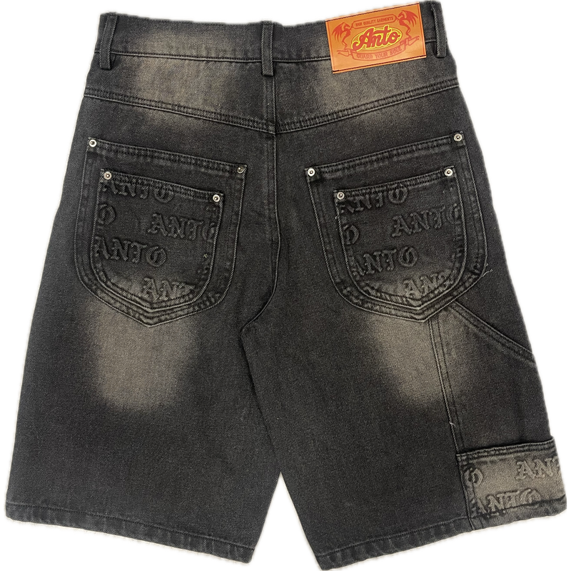 Anto Engraved Jorts "Black Wash"