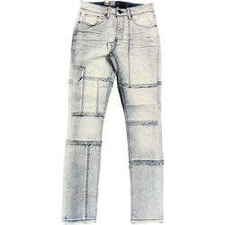 Waimea Patchwork Skinny Jeans "Blue Wash"