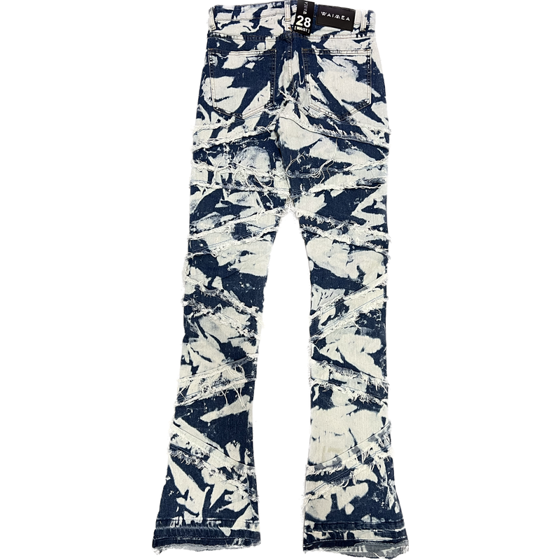 Waimea Wrapped Stacked Jeans "Blue Wash"