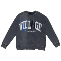 Village Blessings Panel Crewneck "Grey"