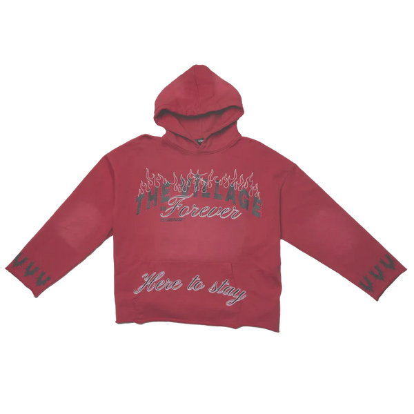 Village Here To Stay Hoodie "Red"