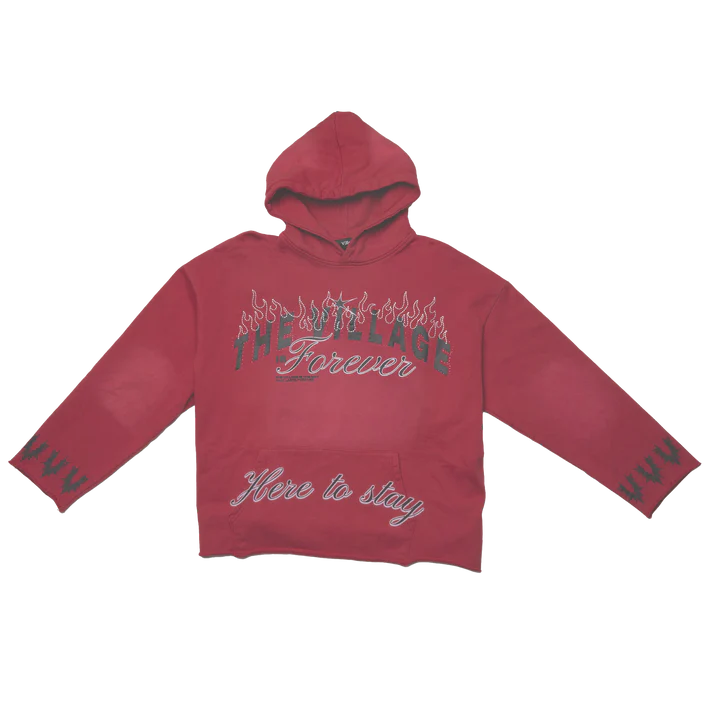 Village Here To Stay Hoodie "Red"