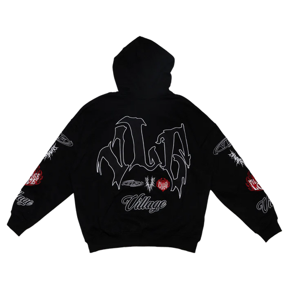 Village Patches Hoodie "Black"