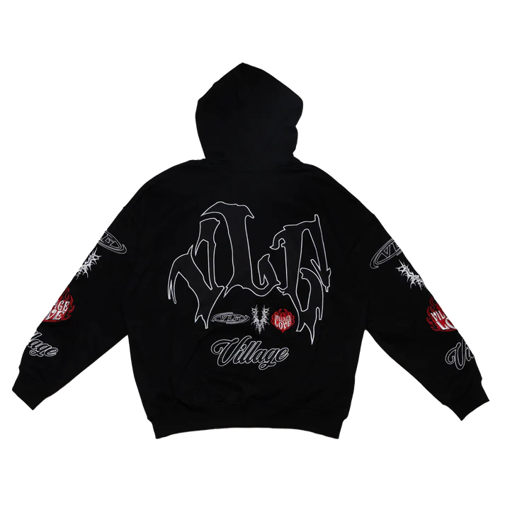 Village Patches Hoodie "Black"