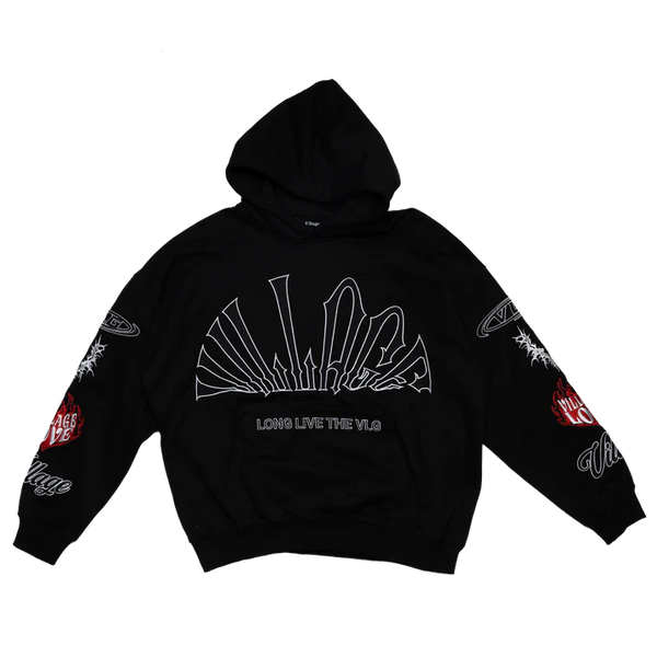 Village Patches Hoodie "Black"