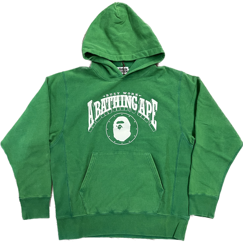 Bape Washed Relaxed Fit Hoodie "Green"