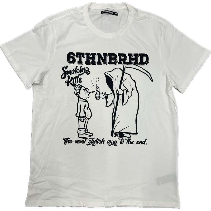 6TH NBRHD Smoking Kills Tee "White"