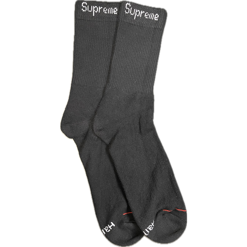 Supreme Hanes Crew Socks "Black"