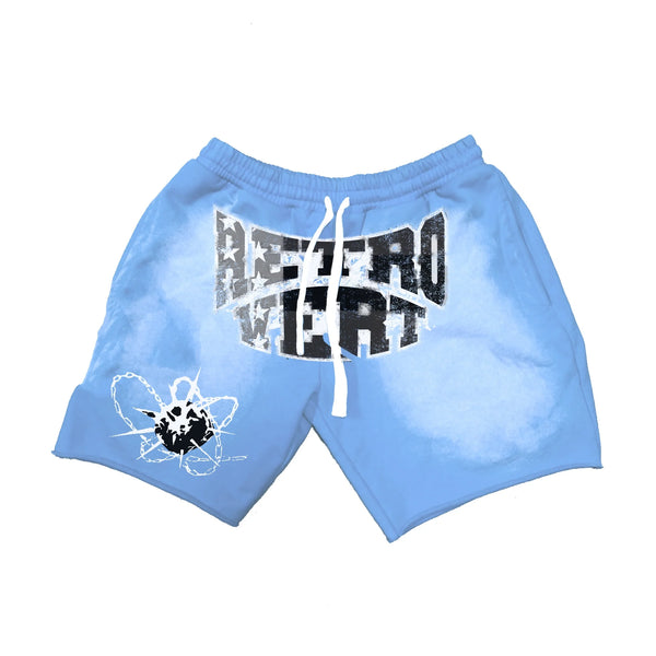 Retrovert Sun Faded Chain Shorts “Blue”