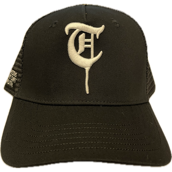 TRNCHS 5 Panel Trucker Hat "Black"
