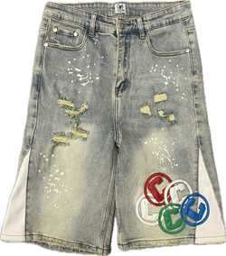 Project Capri Multi Color Denim Shorts
