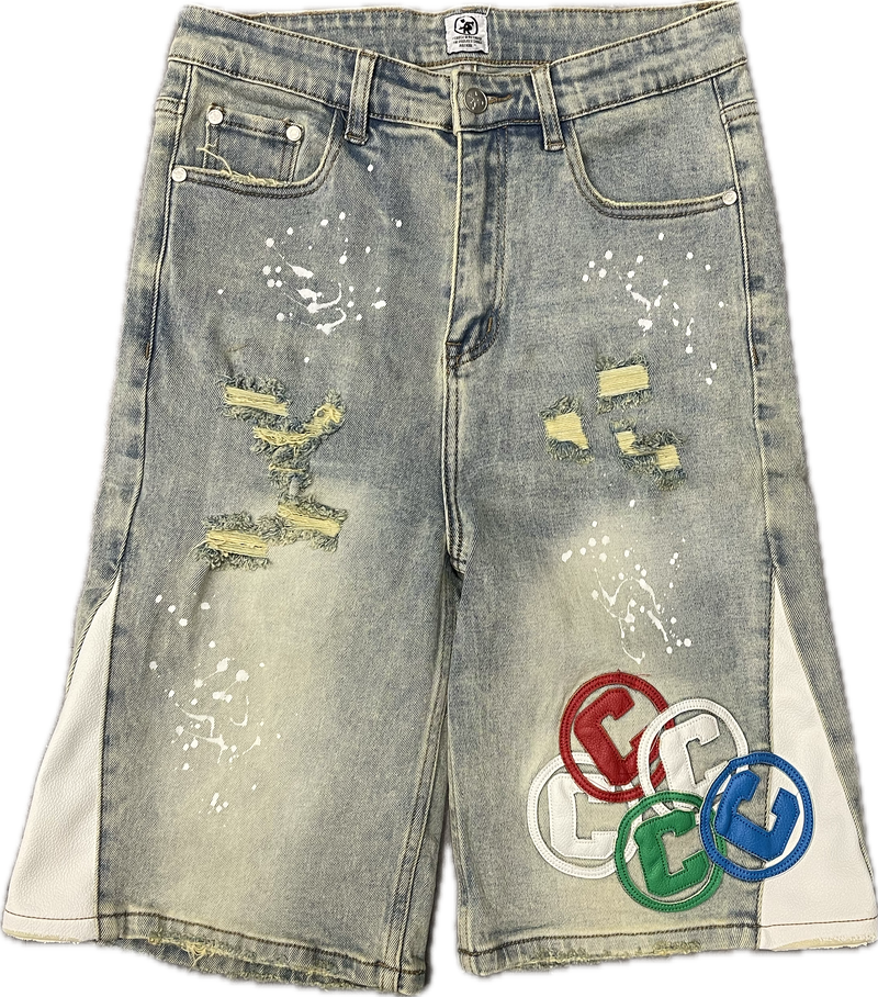 Project Capri Multi Color Denim Shorts
