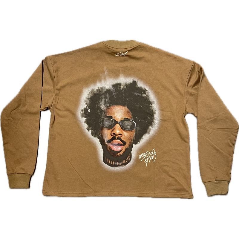 OnyxApparell SILENCE Brent Faiyaz Oversized L/S Tee “Brown”