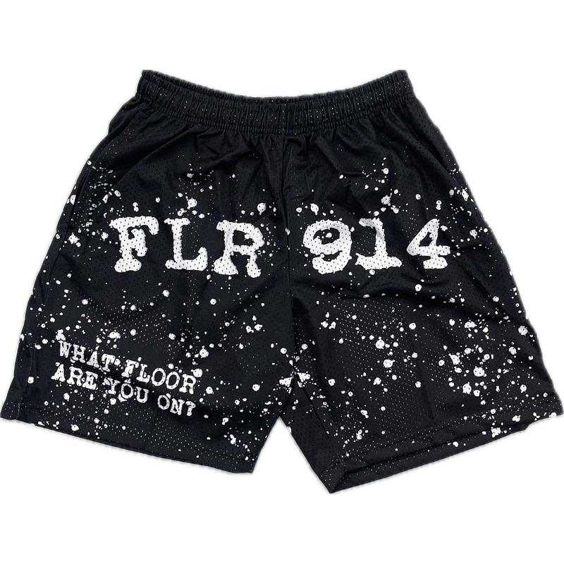 Floor914 Splatter Shorts “Black”