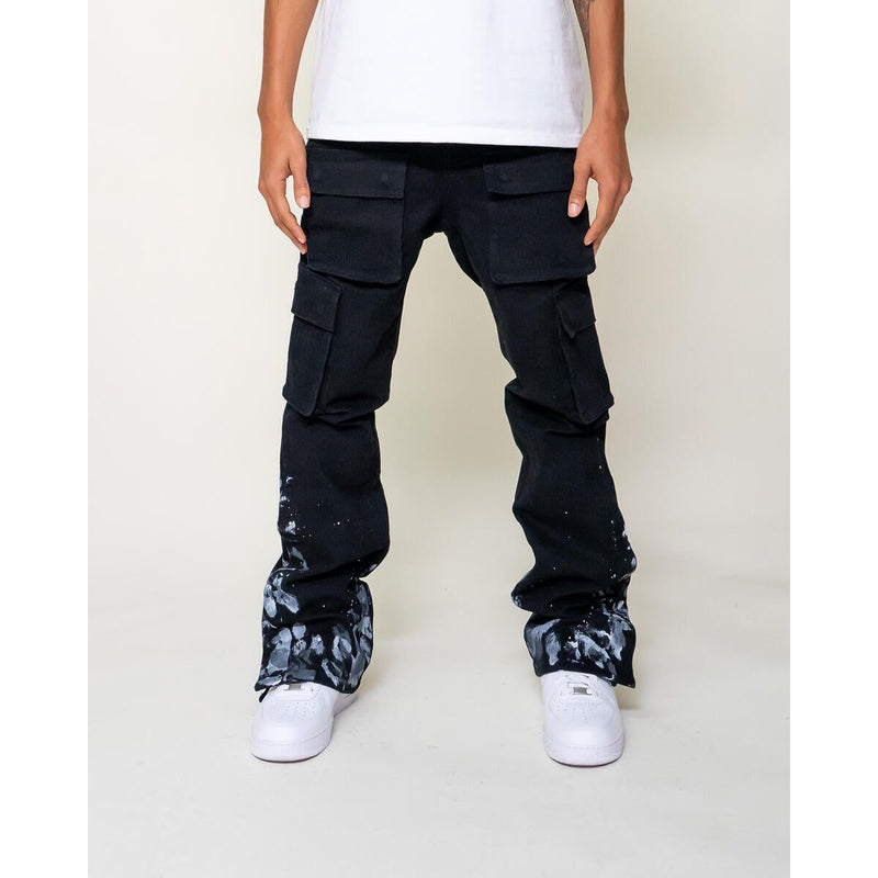 EPTM Snap Cargo Denim Pants “Black”