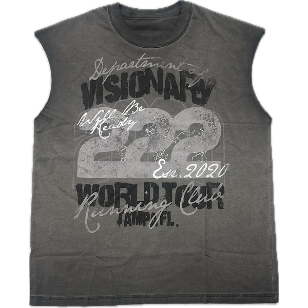 Visionary Club See You At The Top Sleeveless Tee “Charcoal”