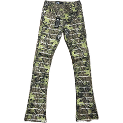 Waimea Sliced Stacked Jeans “Green Camo”