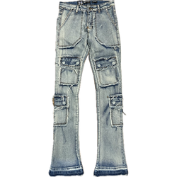 Waimea Cargo Stacked Jeans “Blue Wash”