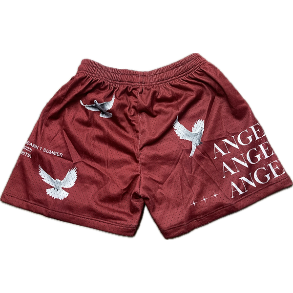 AngelMade x Panhandle Kicks Mesh Shorts "Maroon"