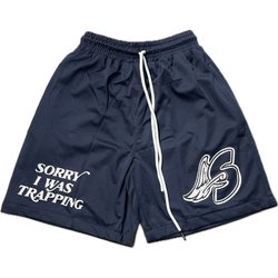 Sorry I Was Trappin Logo Shorts "Navy"