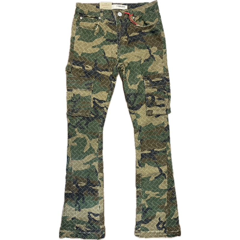 Armor Jeans Stacked Jeans "Green Camo"