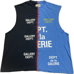 Gallery Dept. Retouche Sleeveless Tee "Black/Blue"